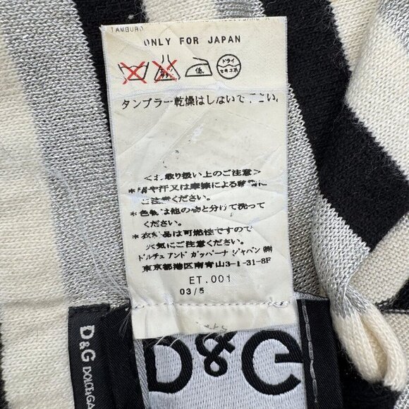 D&G Black and White Striped Scarf - Picture 7 of 9